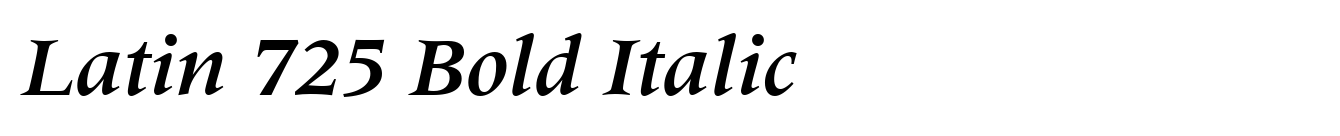 Latin 725 Bold Italic